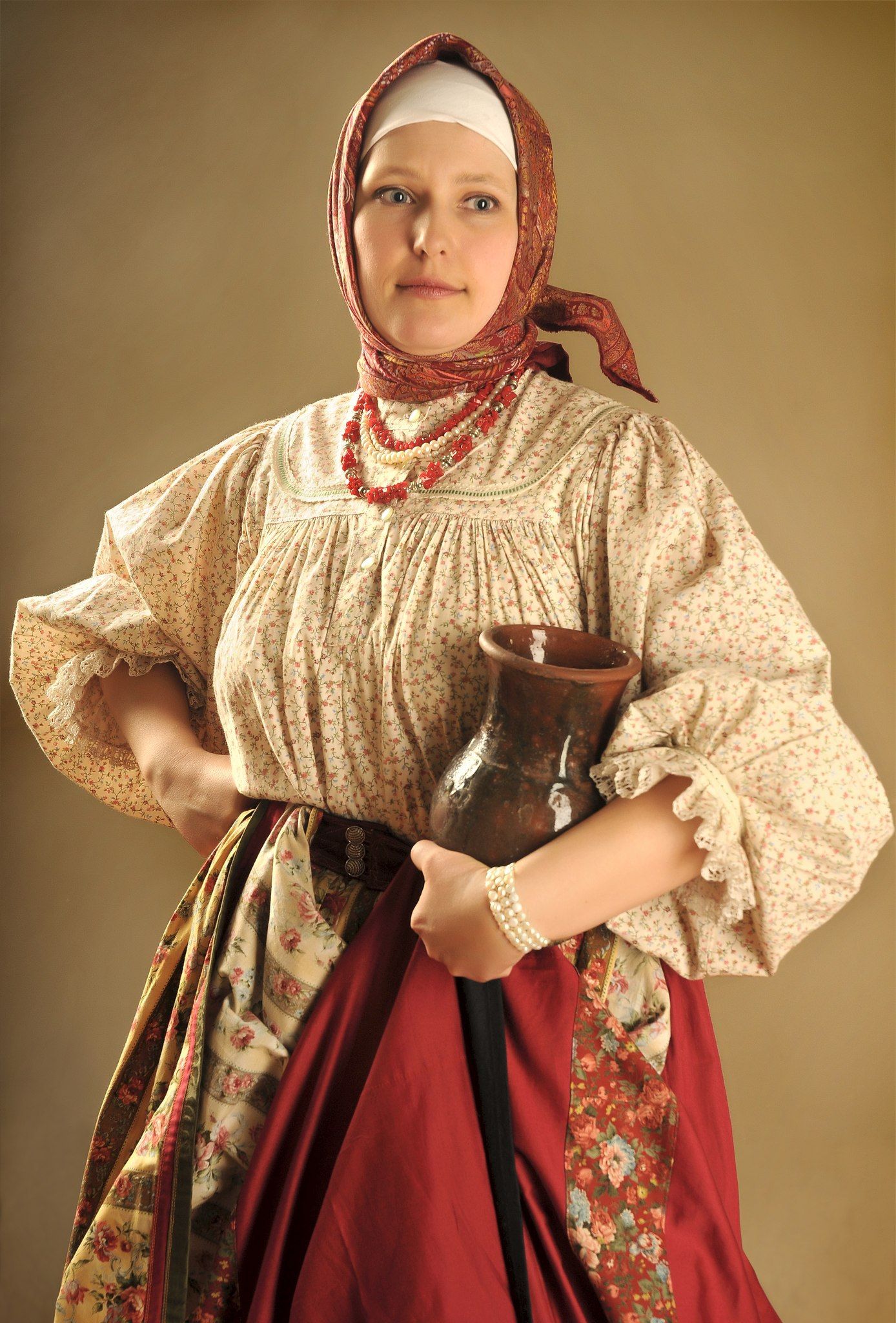 Girls in Slavic costumes in Cixi