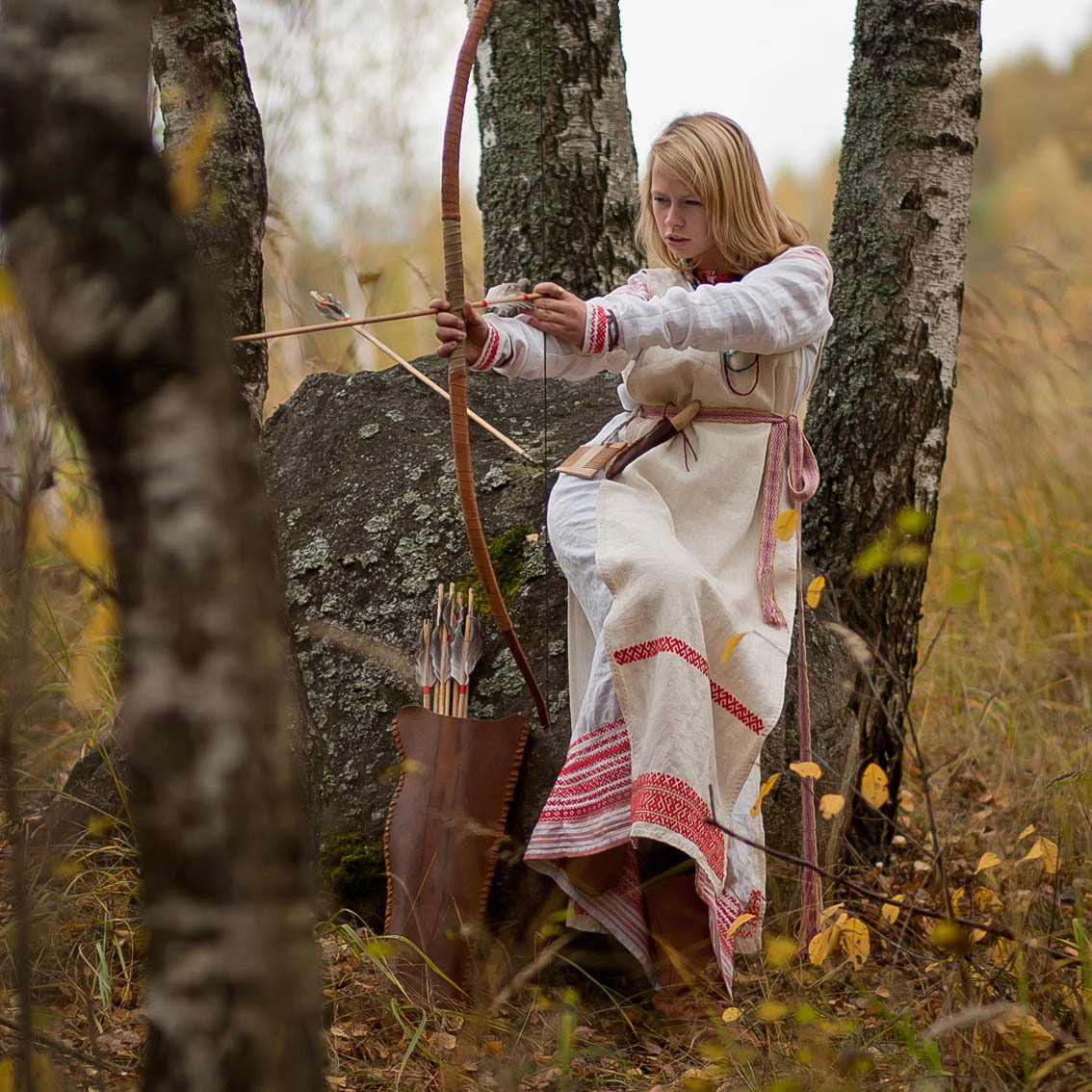 Sexy photo Girls in Slavic costumes in Cixi